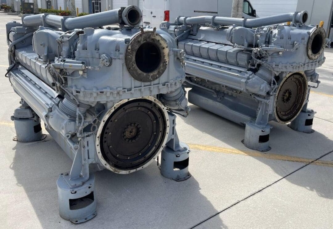 Pair MTU 16V2000 M92 CR Marine Propulsion Engines 2,185hp at 2,450rpm