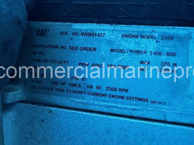 Pair of Rebuilt CAT 3406E Marine Propulsion Engines 800HP