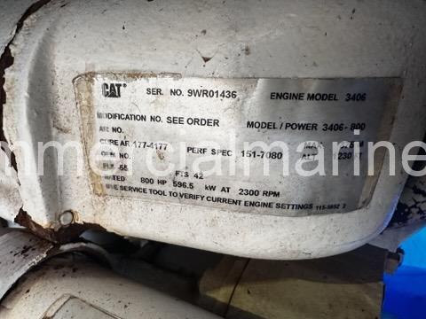 Pair of Rebuilt CAT 3406E Marine Propulsion Engines 800HP