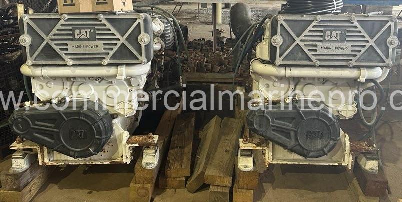 Pair of Rebuilt CAT 3406E Marine Propulsion Engines 800HP