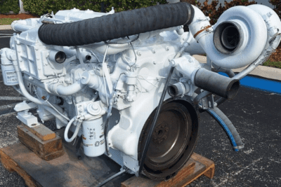 Single Detroit 6V71 Marine Propulsion Engine
