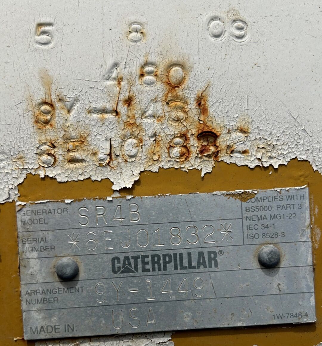 Caterpillar Gen Ends from 3412C Model SR4B