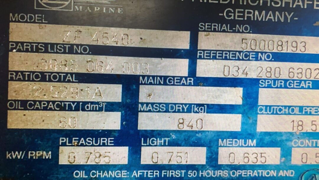 Pair ZF 4540 Marine Transmissions with 2.529:1A Ratio