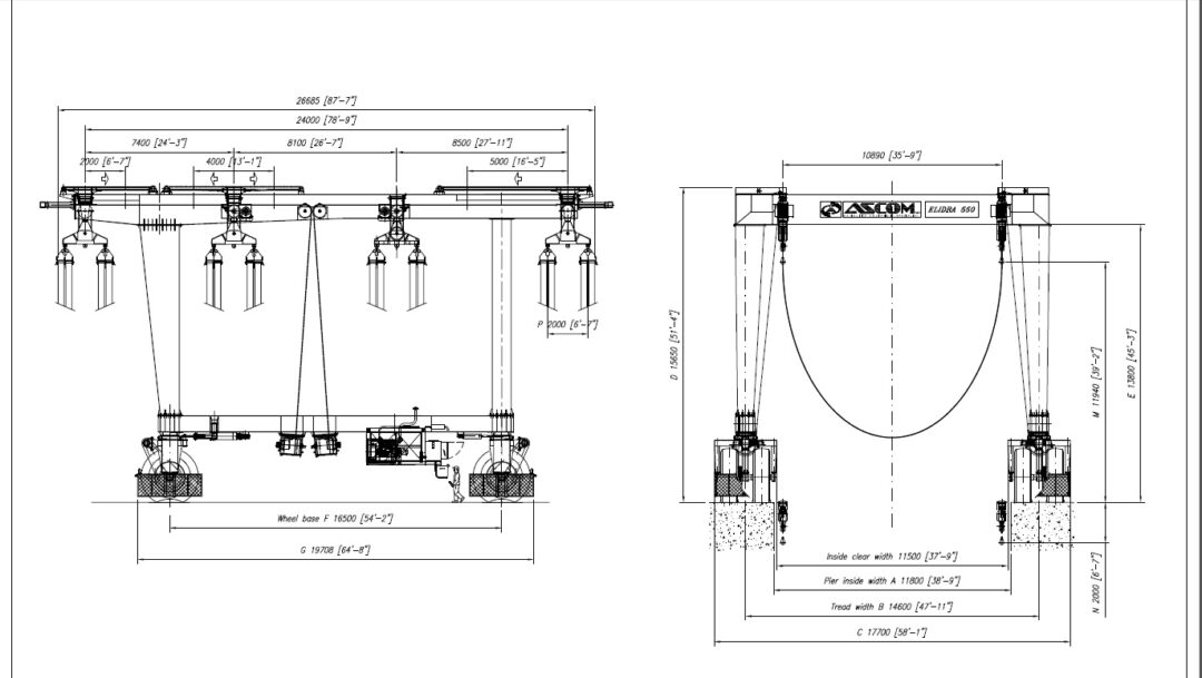 ASCOM 550 TON Boat Hoist/Travel Lift