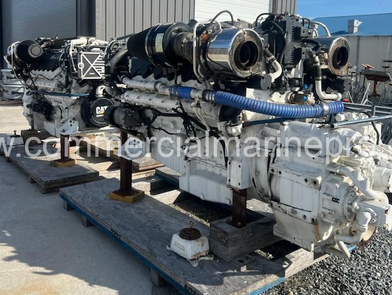 Pair CAT C32 Marine Propulsion Engines 1800HP w ZF Gears - Image 12