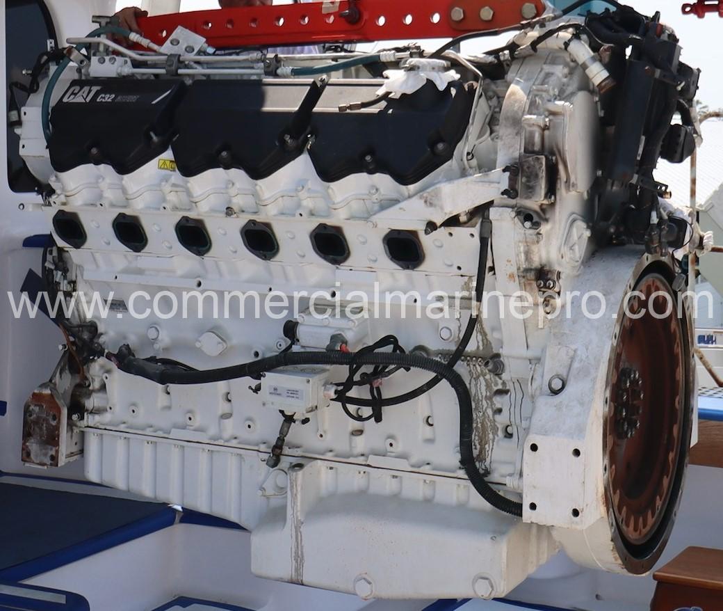 Pair CAT C32 Marine Propulsion Engines 1800HP w ZF Gears - Image 18