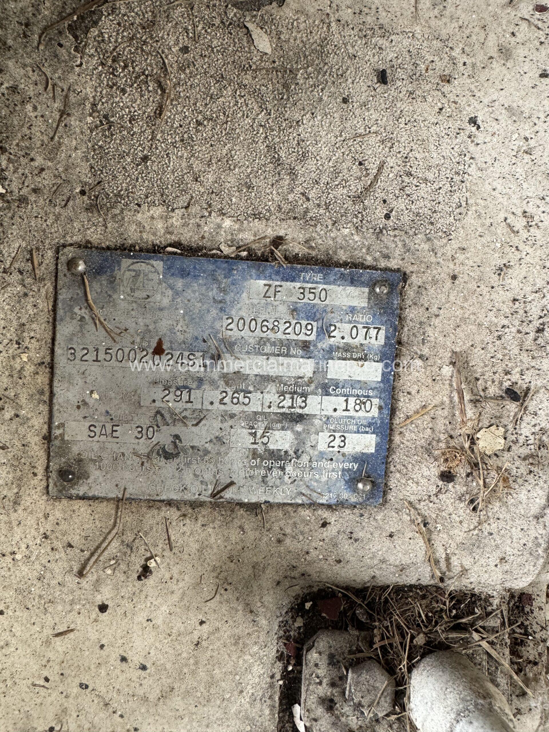 ZF IRM350 P Ratio 2.077:1