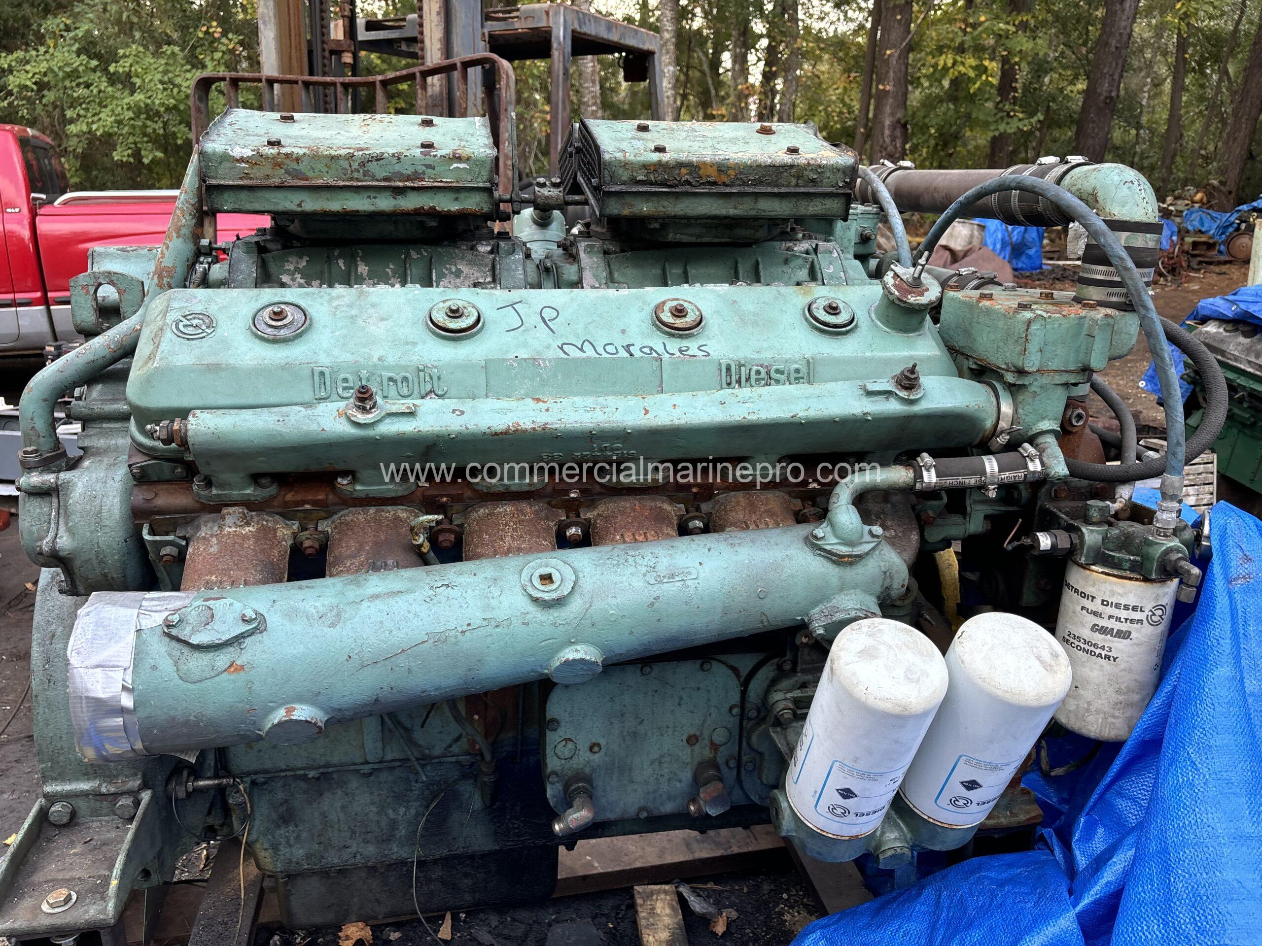 Detroit 12V71N Marine Propulsion Engines 400HP