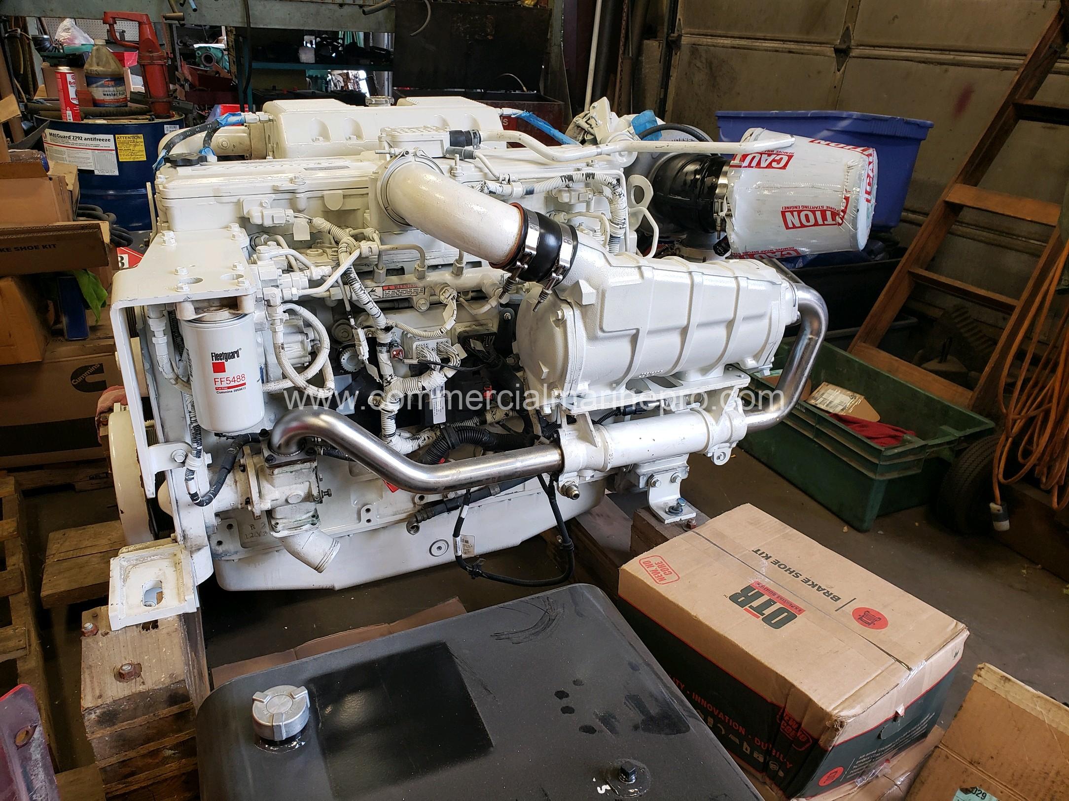 Single Cummins QSC 600 HP Rebuilt Marine Engine