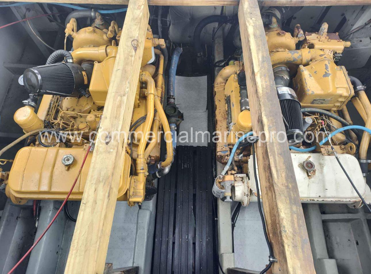 Pair of CAT 3208TA 375HP Marine