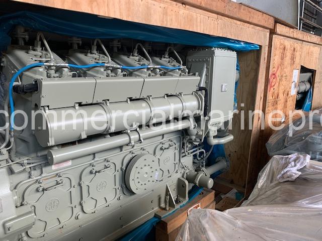 Pair Of 2012 GE 8V228 Marine Diesel Propulsion Engines 1,753 HP @ 900 RPMs