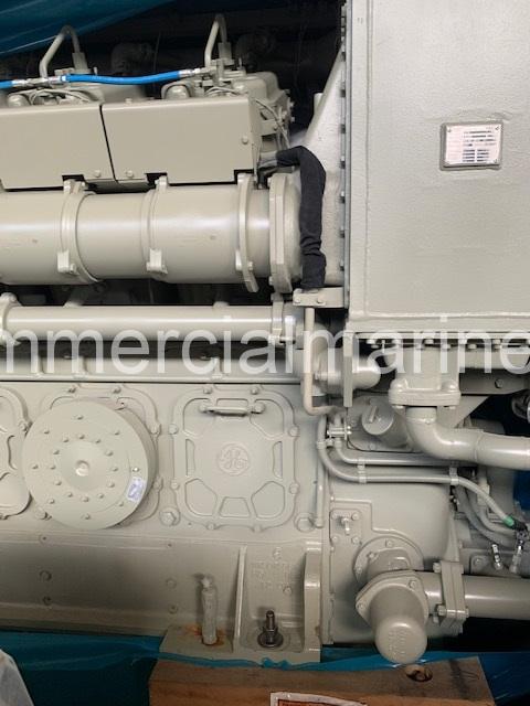 Pair Of 2012 GE 8V228 Marine Diesel Propulsion Engines 1,753 HP @ 900 RPMs