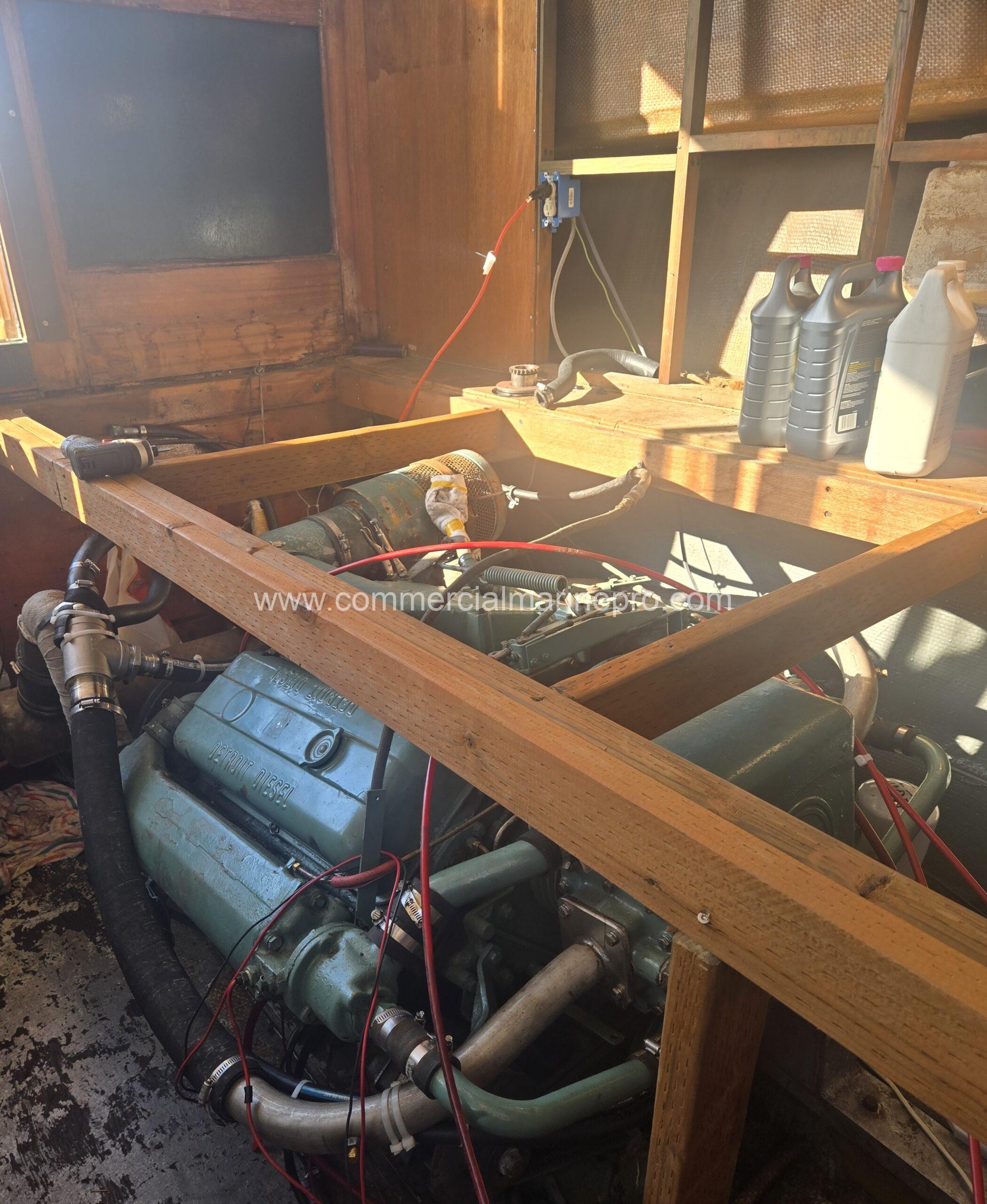 Pair Of Detroit Diesel 8V53 Marine Engines