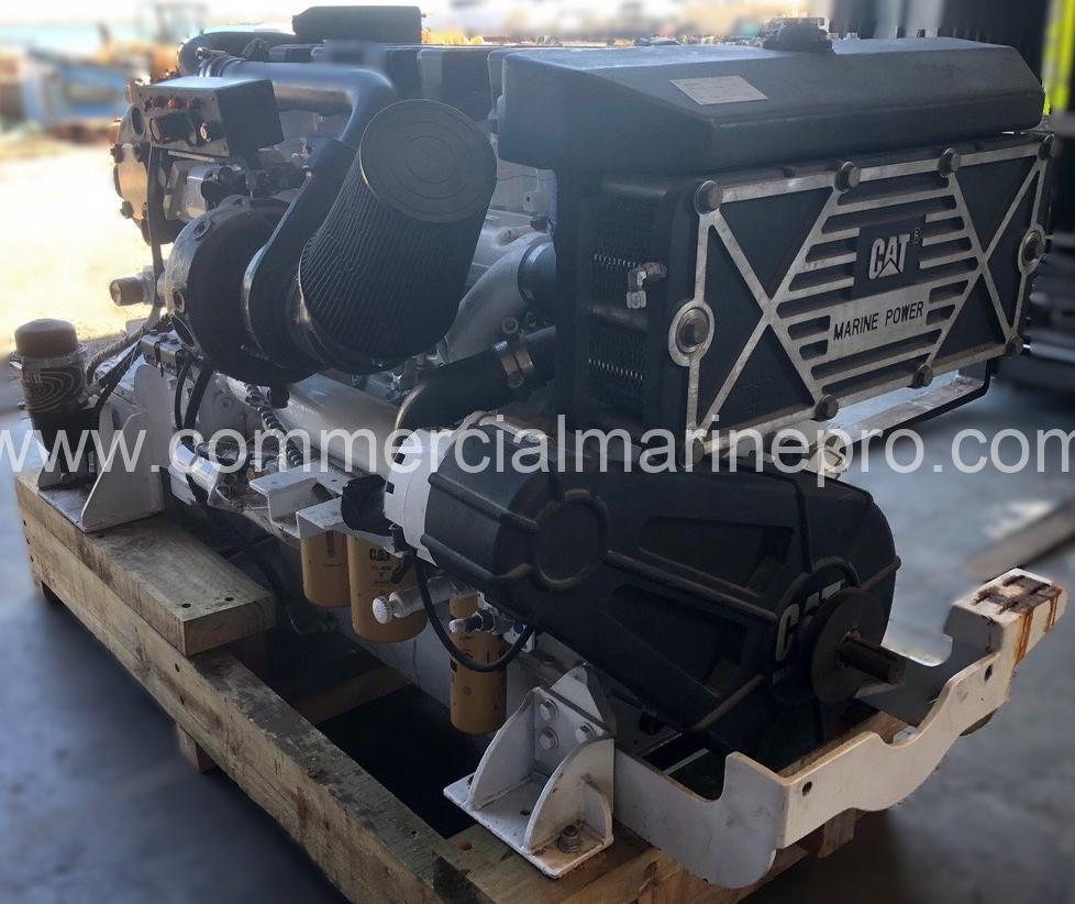 Pair CAT C18 Marine Propulsion Engines - 1,000HP - Rebuilt