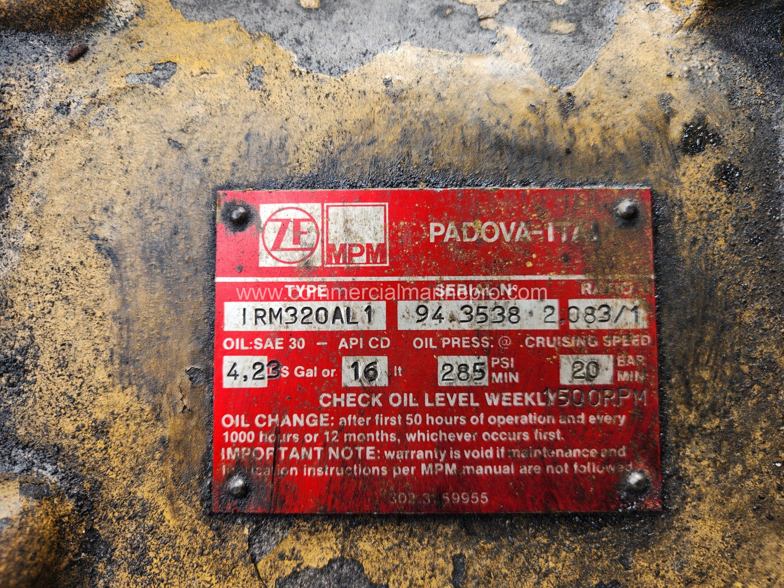 CAT 3406 Marine Propulsion Engines and ZF IRM320 AL1 Gears