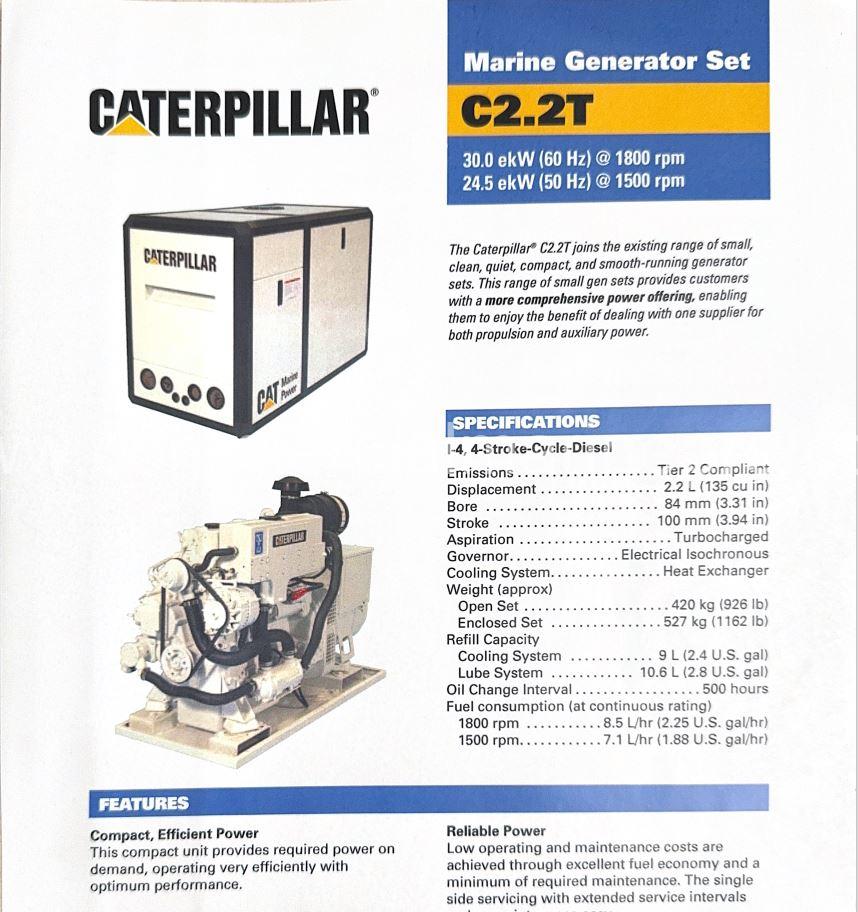 CAT C2.2 Marine Generator