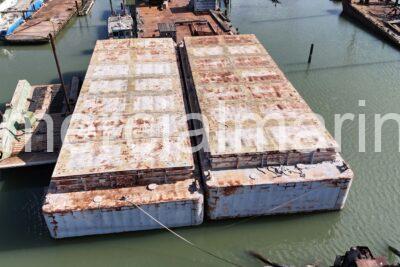 (2) 97.5' x 35' x 12.5' Barges with Covers
