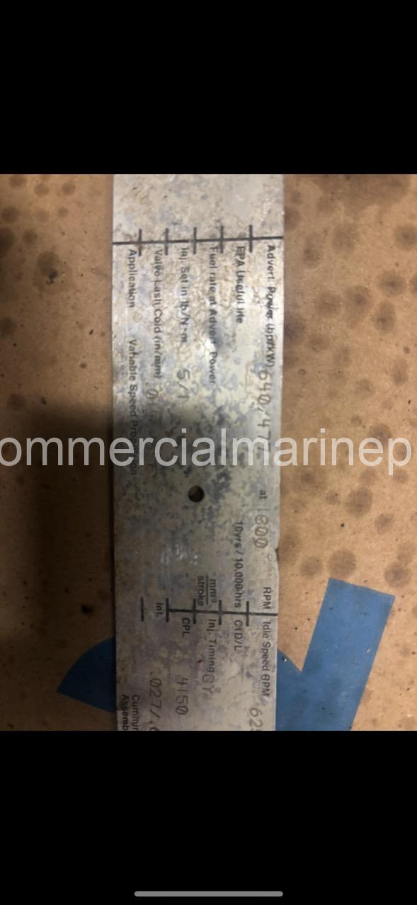 Single Cummins KTA19 Marine Propulsion Engines 640HP Rebuilt - Image 2