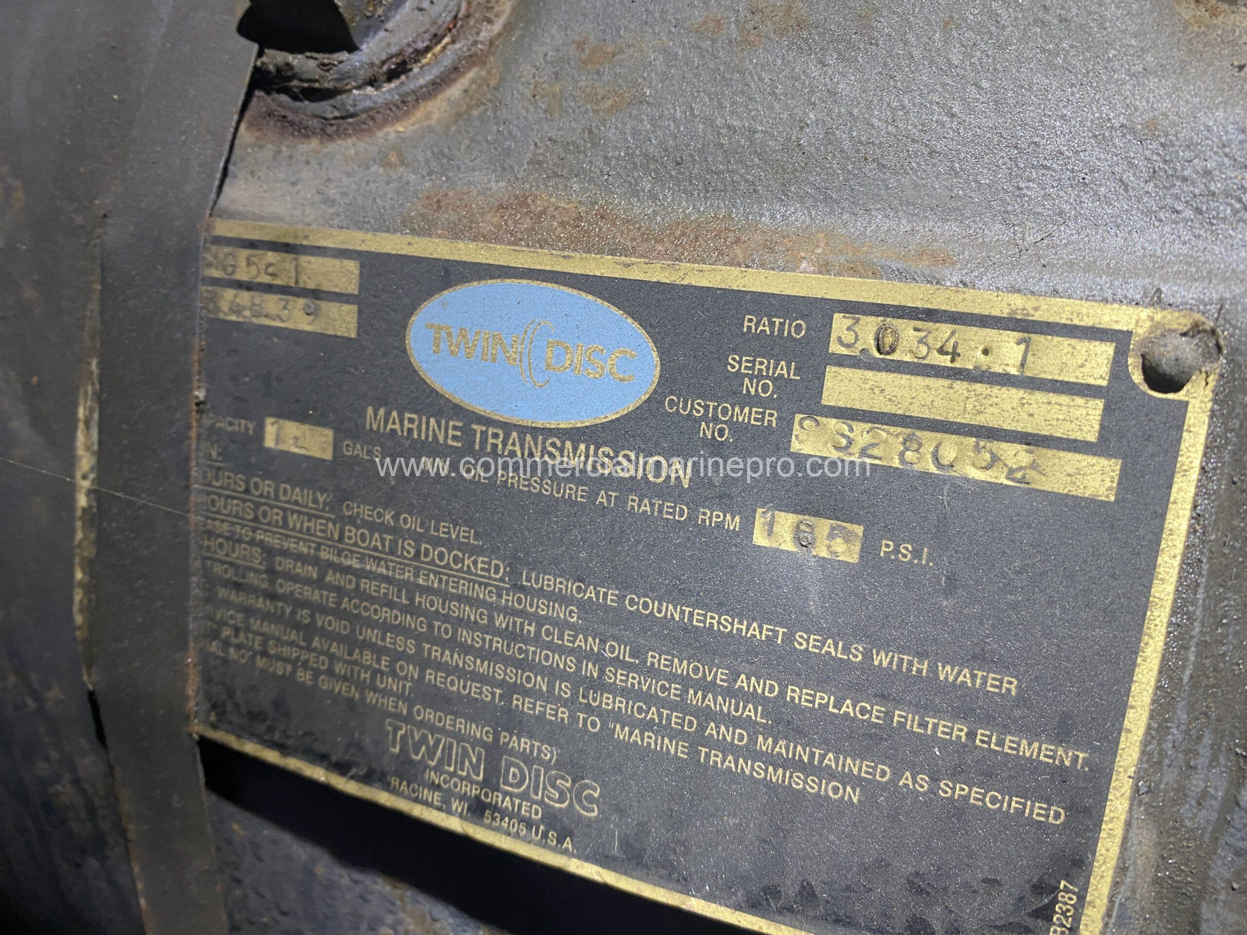 Twin Disc MG521 Gear Ratio 3:1 REBUILT