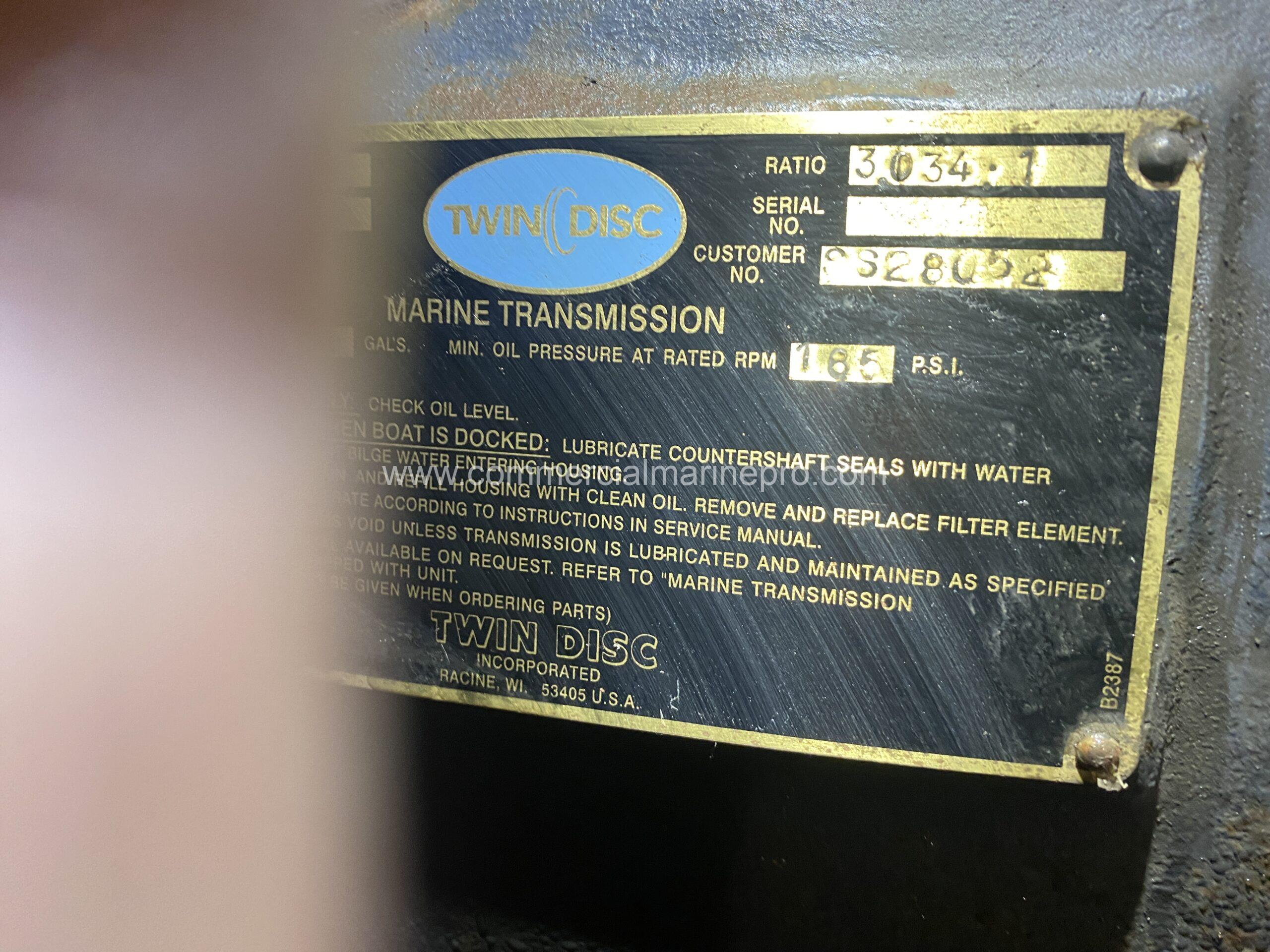 Twin Disc MG521 Gear Ratio 3:1 REBUILT