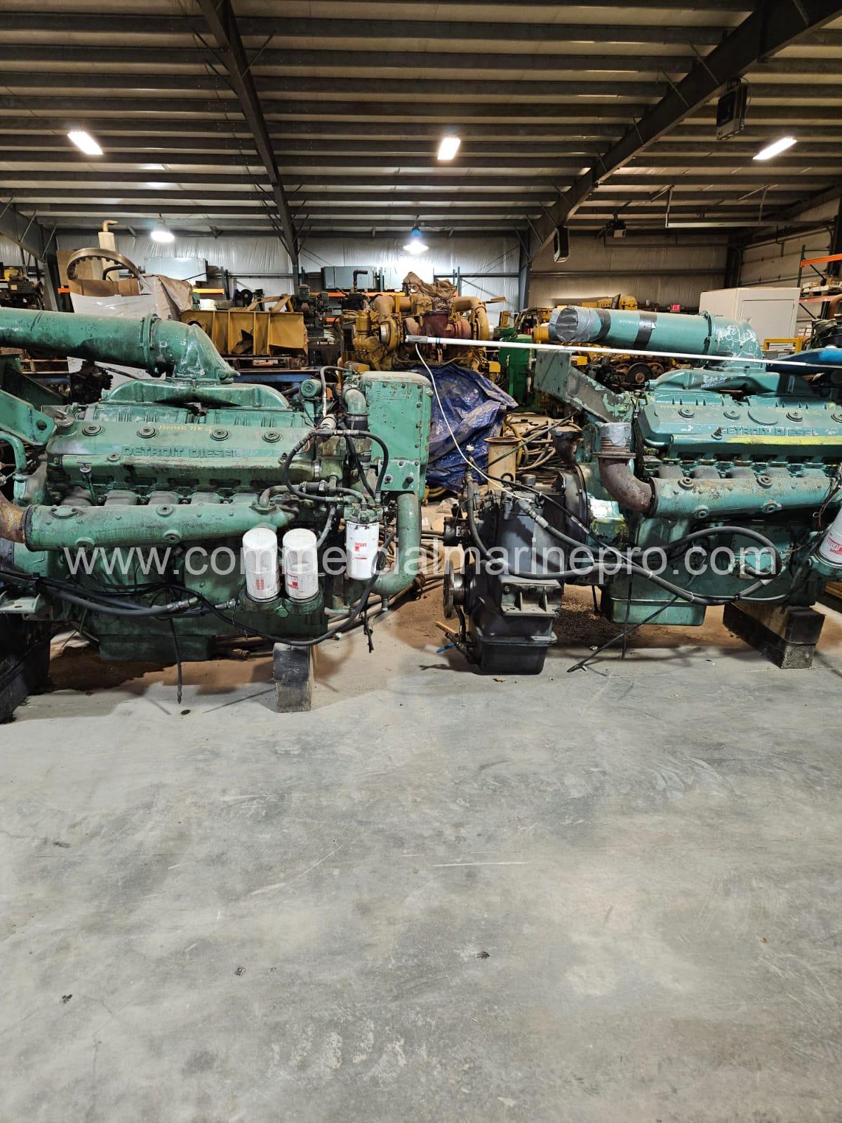 Single or Pair Detroit Diesel 12V71Na Marine Running Takeouts
