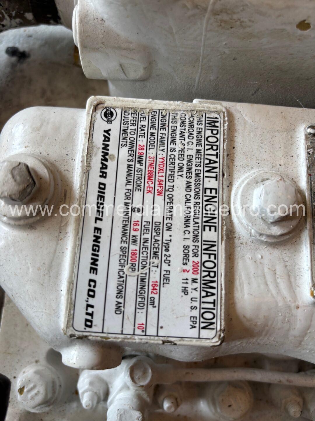 Single Kohler 16.9KW Marine Generator