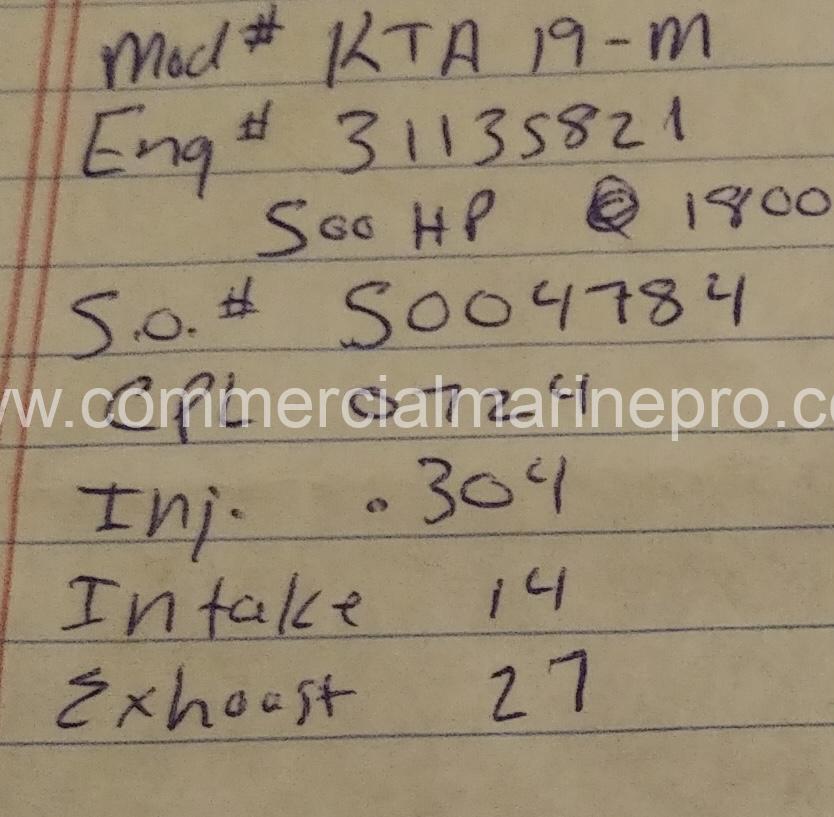 Single or Pair Cummins KT 19 Marine RTO - Image 7