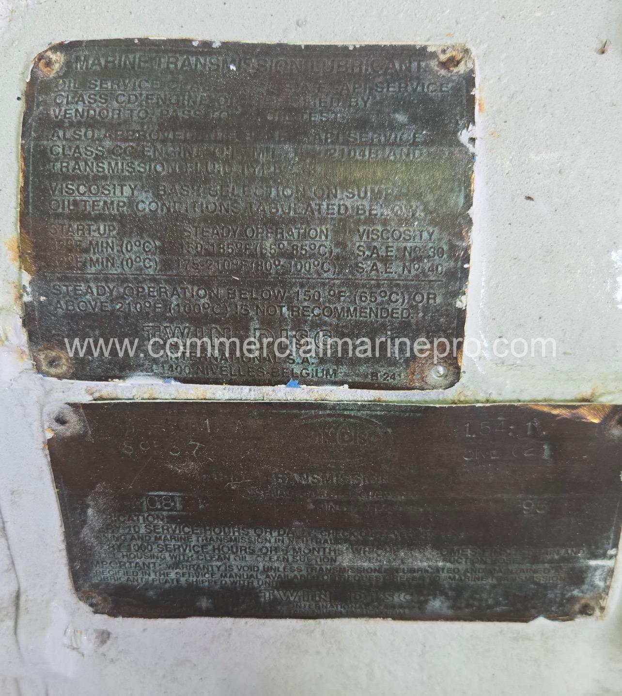 Pair Twin Disc 5061 - A Marine Gears 1.54:1 Ratio