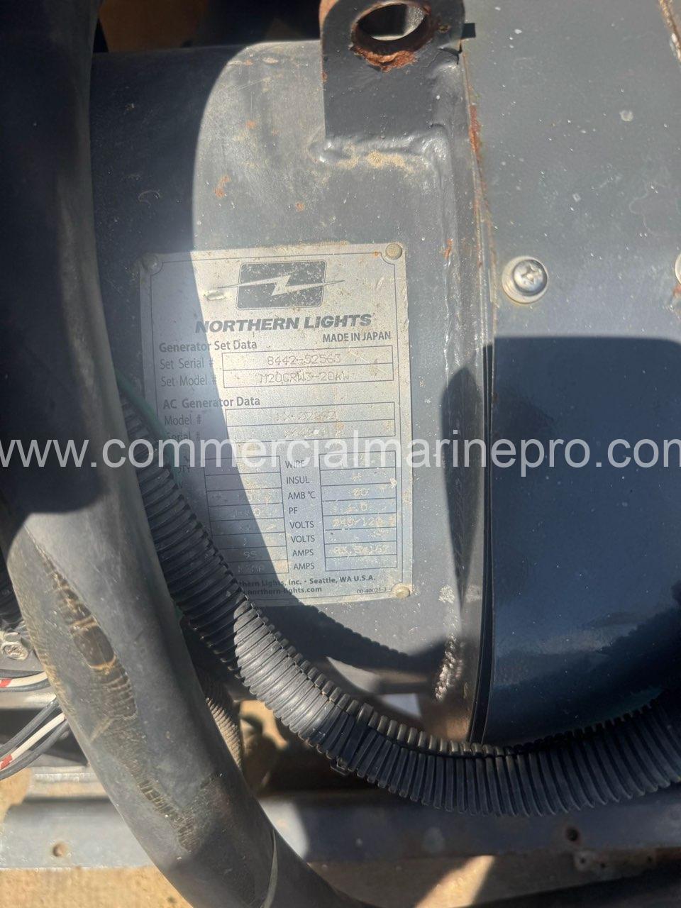 Single Northern Lights 844 Marine Generator 20KW Surplus