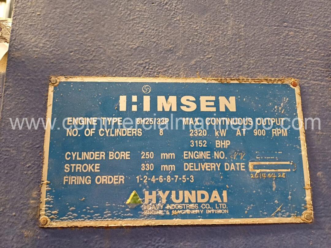 (2) Hyundai Himsen 8H25/33P Marine Propulsion Engines - Image 8