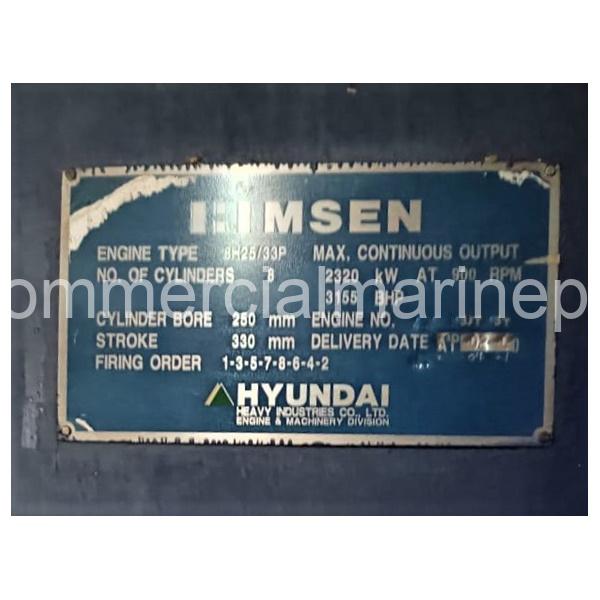 (2) Hyundai Himsen 8H25/33P Marine Propulsion Engines - Image 2