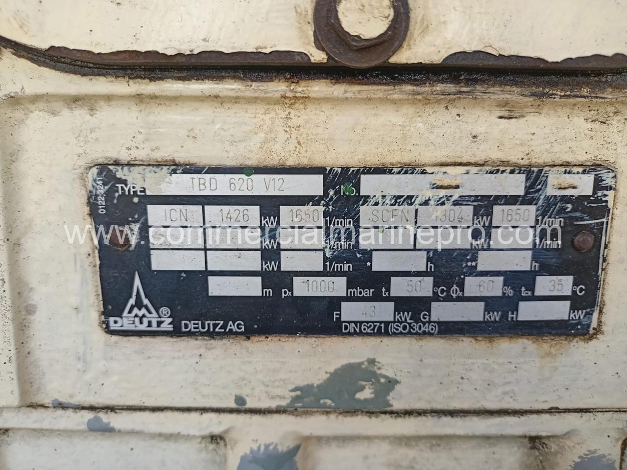 (2) Deutz TBD 620 V12 Propulsion Engines - Image 3