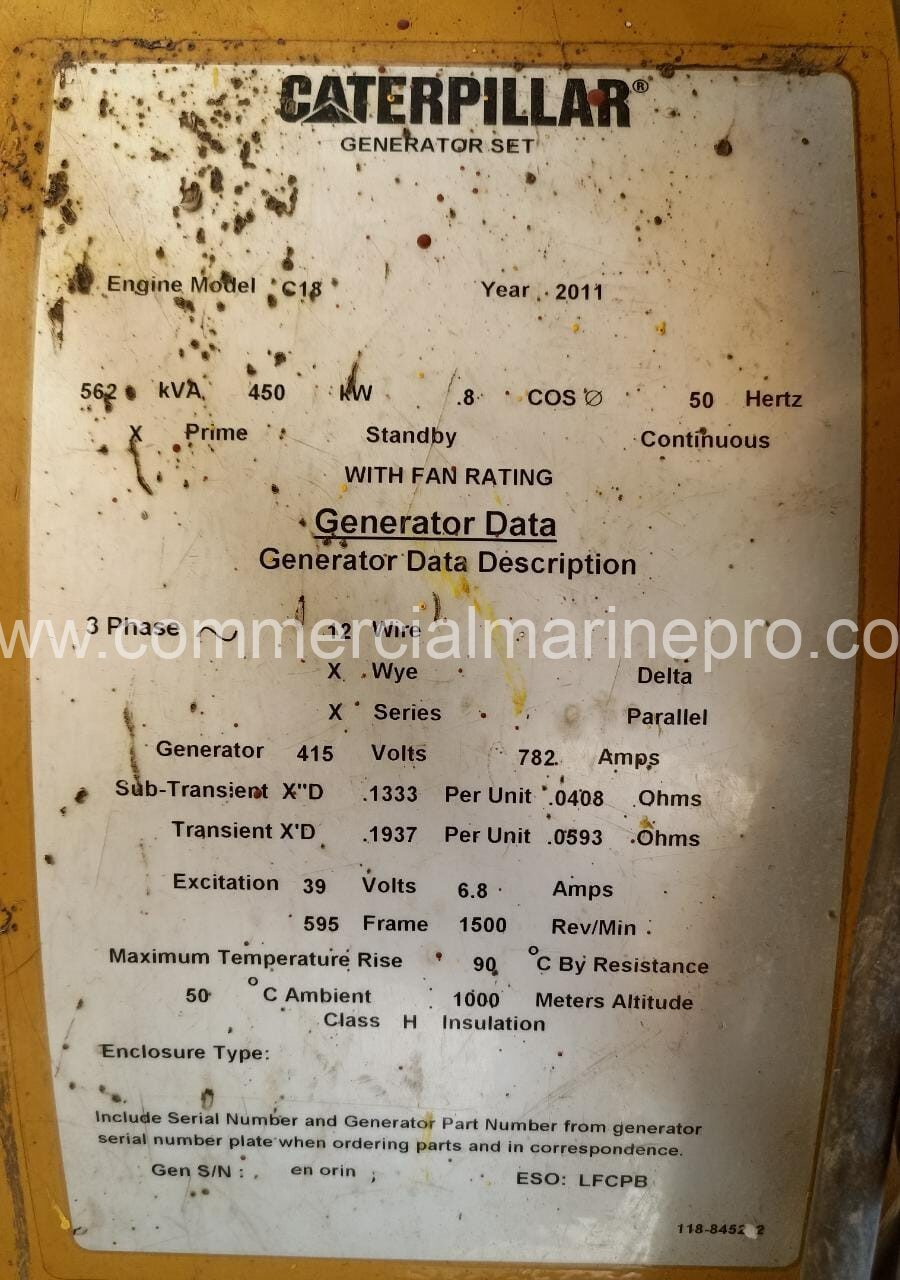 CAT C18 Marine 50 Hz Genset - Image 3