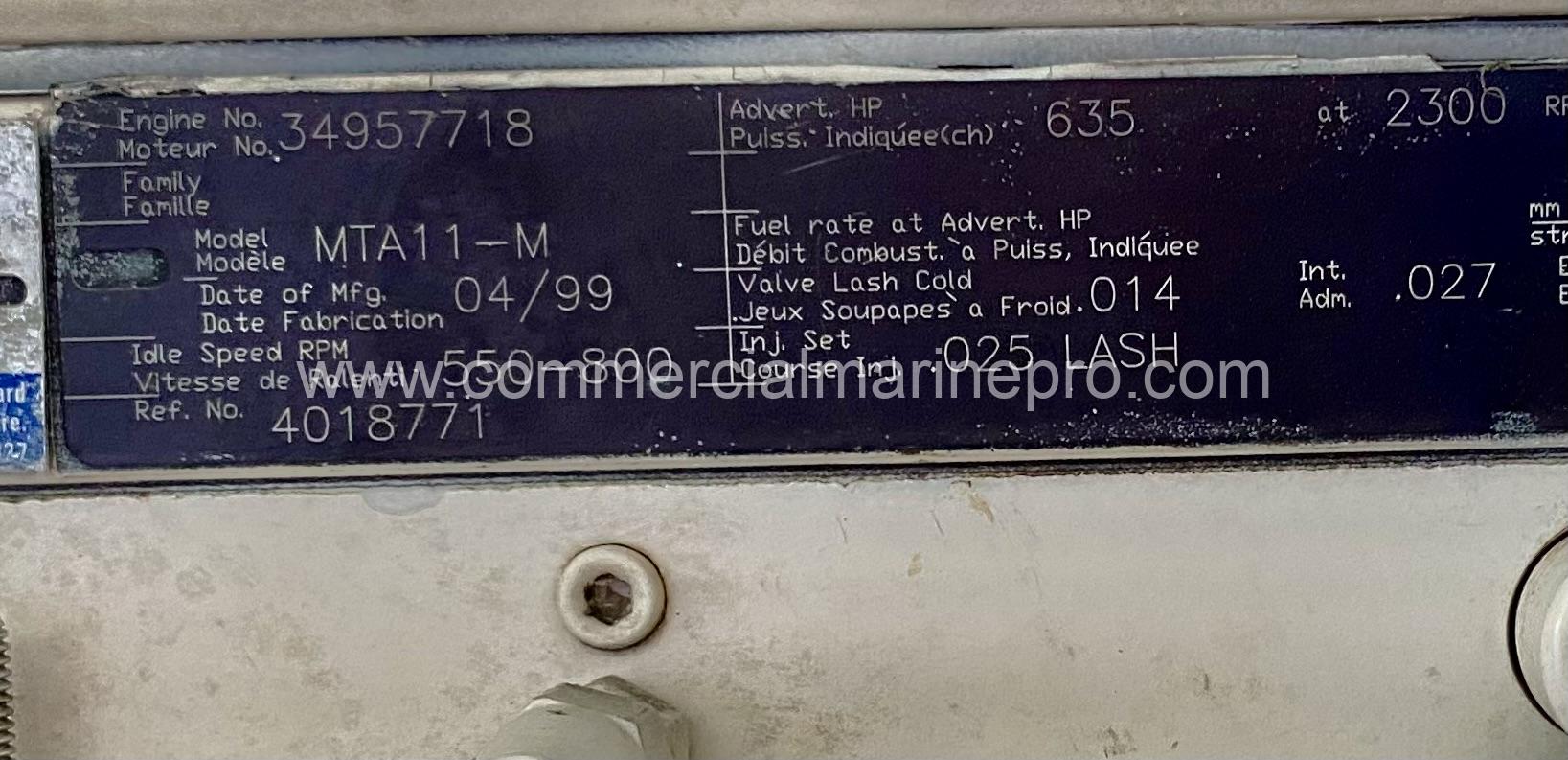 (2) Cummins QSM11 / MTA11-M Marine Engines - Image 15