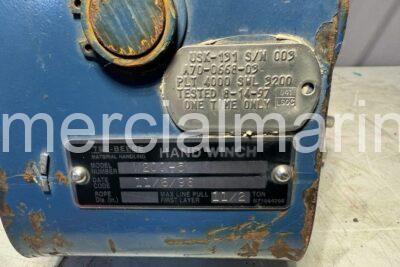 Beebe Bros. 1 1/2 Ton 3000lb Capacity W200-5 WORM Drive Winch With 1/2” Drive