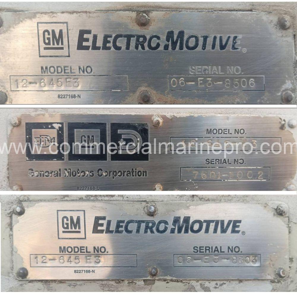 (3) EMD 12-645-E3 Diesel Engines - Image 2
