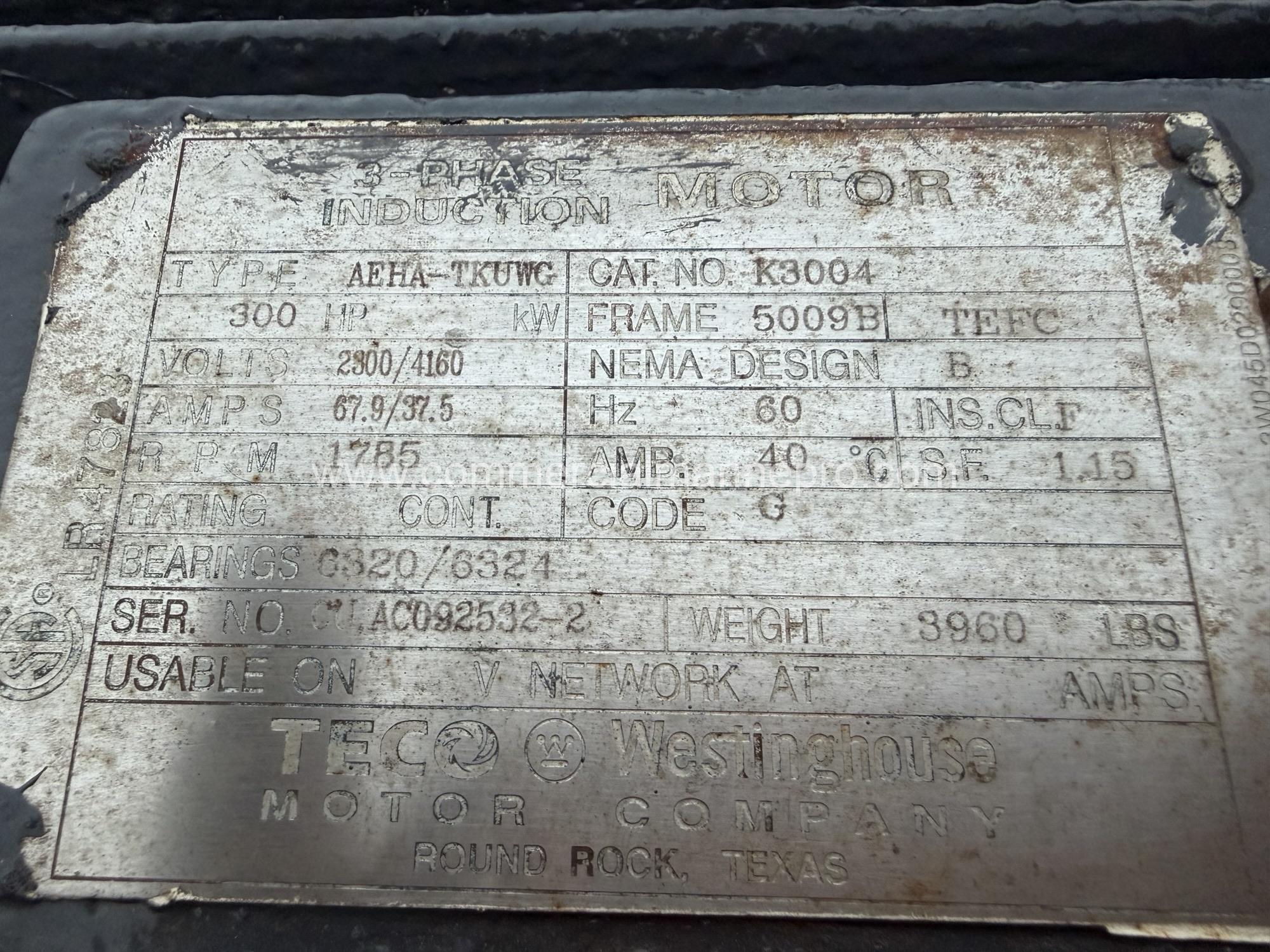 TECO/Westinghouse 300 HP Electric Motor - Image 3