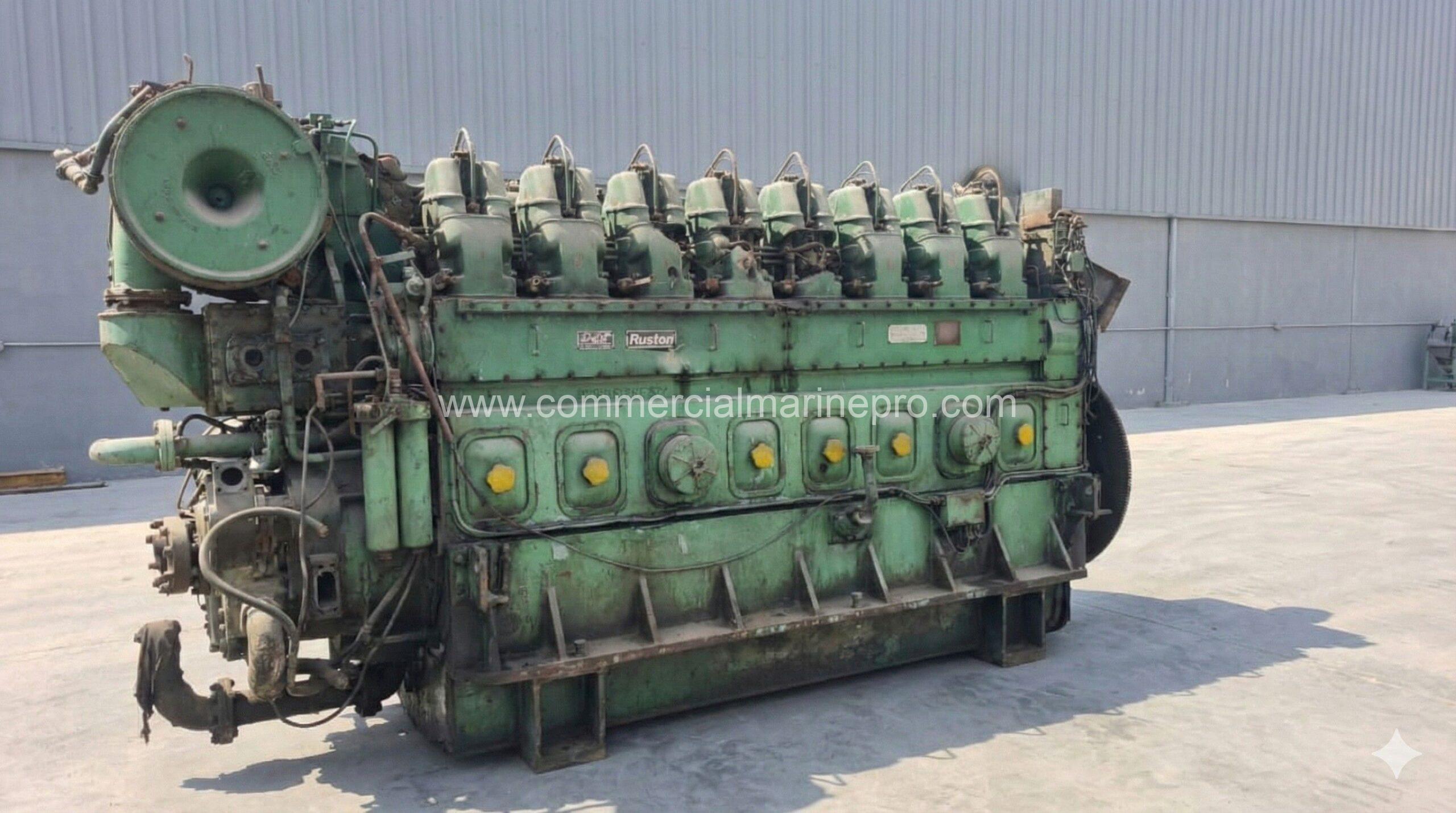 (2) Ruston Diesel 8RK270M Marine Engines with Gearbox