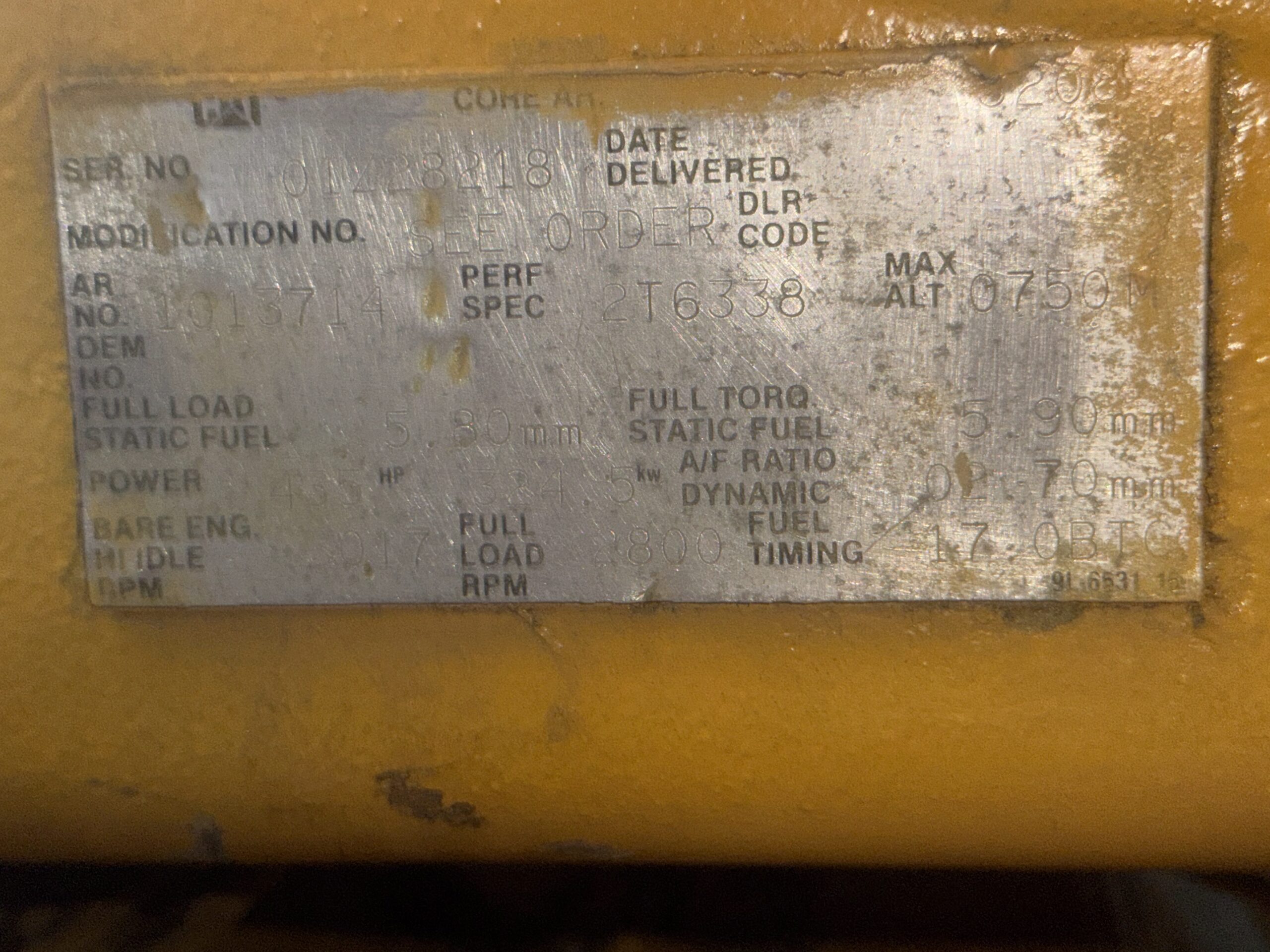 Pair of CAT 3208Ta 435Hp Low Hours w/ Gears - Image 2