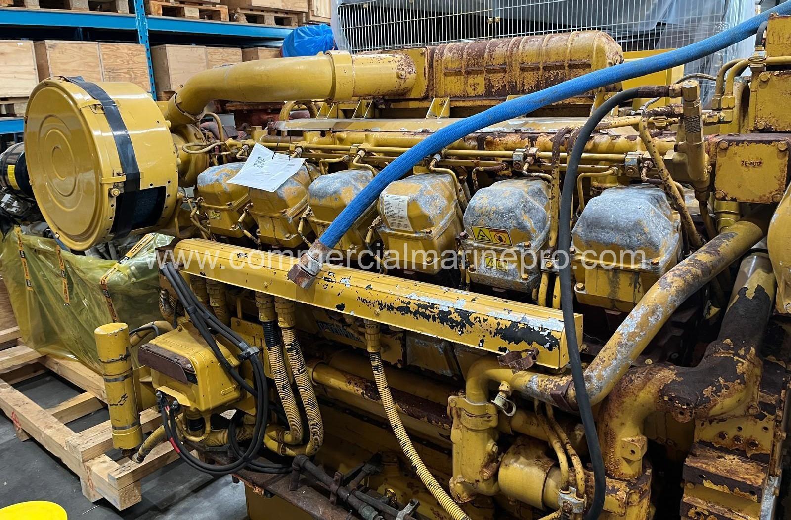 Pair CAT 3512B Marine Propulsion Engines serial prefix S2K