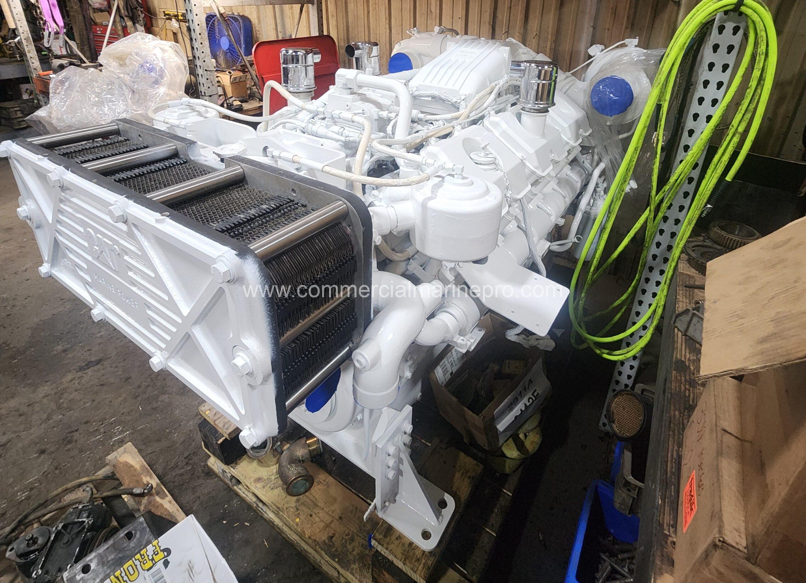 Pair CAT 3412E Marine Propulsion Engines - Rebuilt
