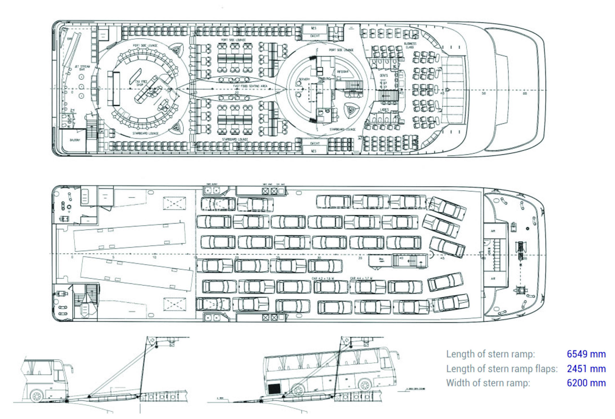 60m Catamaran Passenger/Car Ferry Ropax