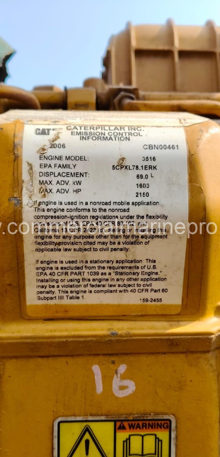 Multiple CAT 3516 HD Marine Genset Engines - ABS