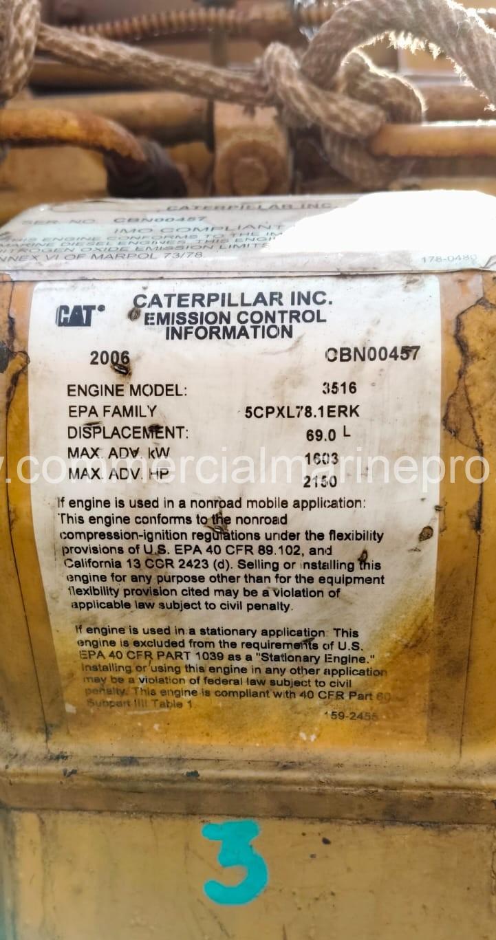 Multiple CAT 3516 HD Marine Genset Engines - ABS