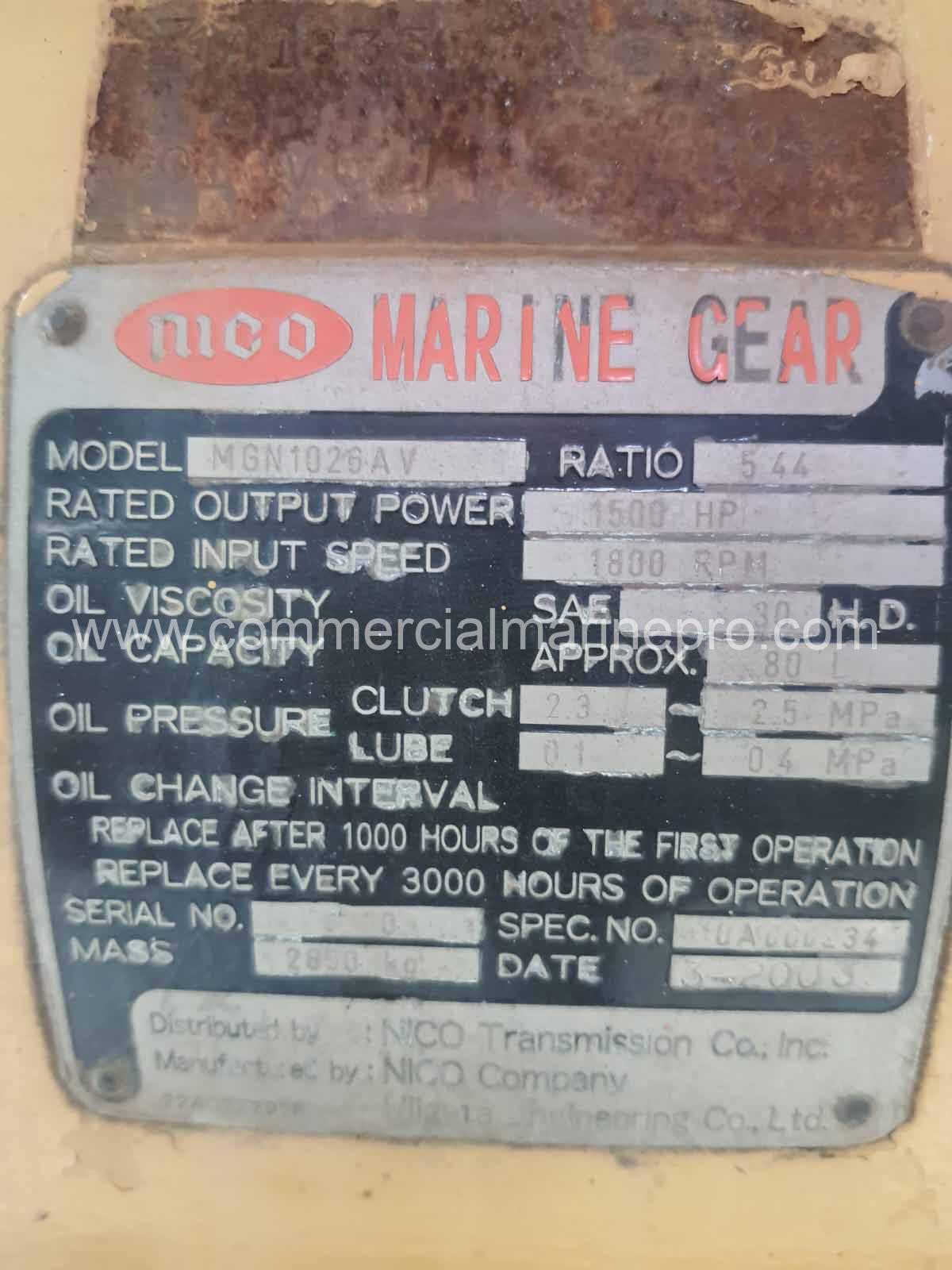 Pair of Nico Marine Gearboxes - Ratio 5.44:1 - Image 14