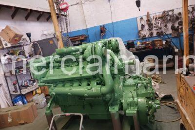 Single Detroit 12V71TI Rebuilt Marine Engine