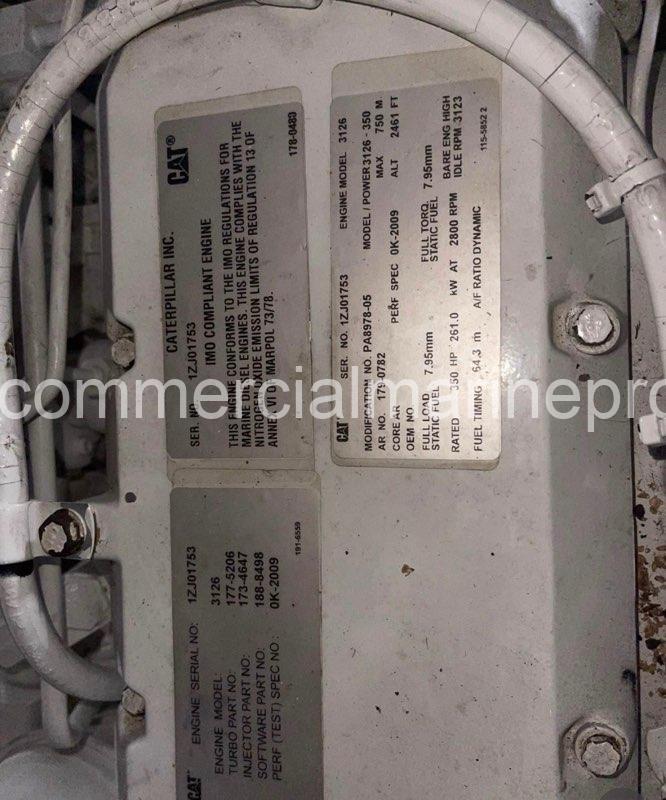Single or Pair CAT 3126 Marine Propulsion Engines