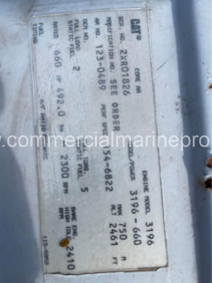 Pair of Caterpillar 3196 Marine Propulsion Engines - Image 2