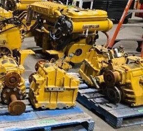 Multiple CAT 3196 Marine Propulsion Engines with Gears