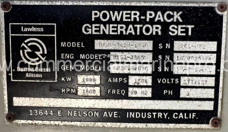 Single or Pair Detroit 16V149T 1000KW Low Hours - Image 12